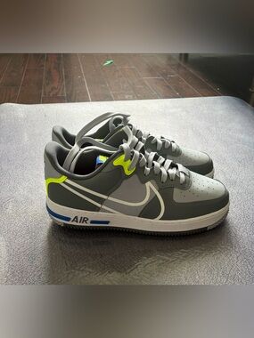 Nike Air Force 1 React Grey Neon - Size 10